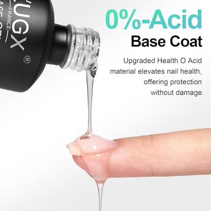 L'UGX Esmalte de gel con base de goma, 0% ácido, 0.5 onzas l