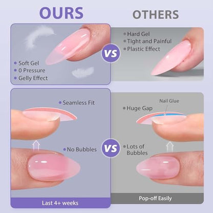 BTArtbox XCOATTIPS - Puntas de uñas naturales – Uñas postiza