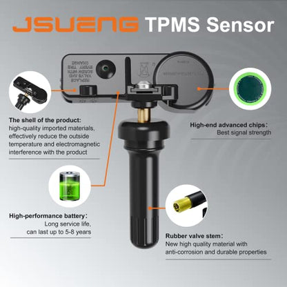 Sensor TPMS, 4 sensores de monitor de presión de neumáticos