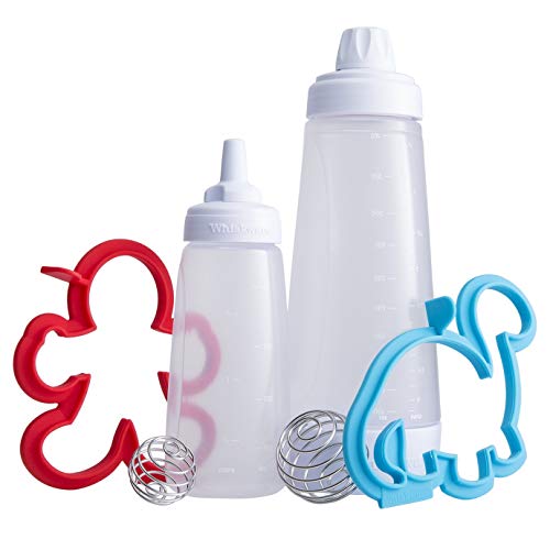 Whiskware Kit de arte para panqueques, 1 botella de masa, 2