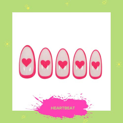 PaintLab Kit de manicura de uñas a presión, latido del coraz
