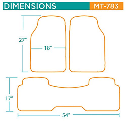 BDK FlexTough - Alfombrillas de goma resistentes para coche,