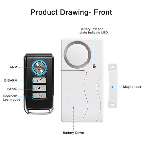 WSDCAM Alarma de puerta antirrobo inalámbrico Control remoto