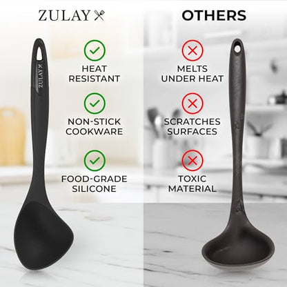 Zulay Kitchen Cucharón para sopa: ergonómico, resistente al