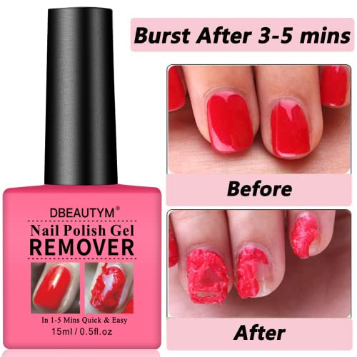 Paquete de 4 quitaesmalte de uñas de gel, removedor de esmal