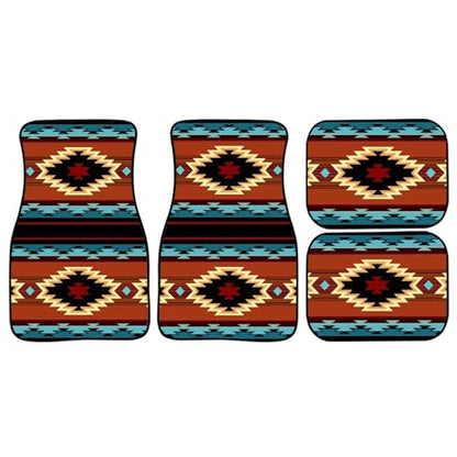Tapetes universales con estampado de geometría azteca tribal
