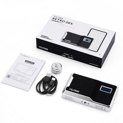 VILTROX Luz LED de 6000 mAh en la cámara, luz de video RGB c
