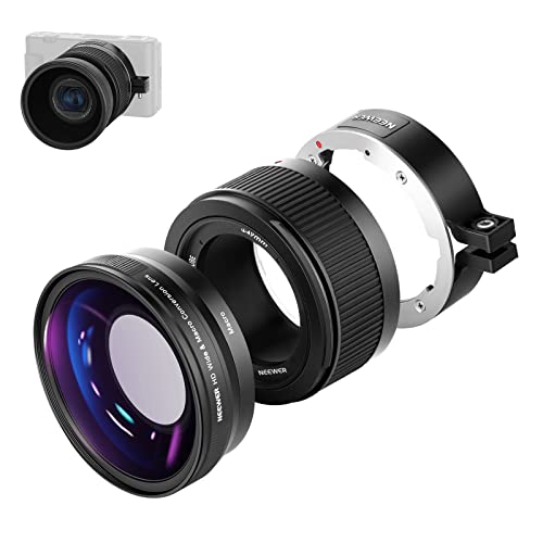 NEEWER Lente gran angular compatible con cámara Sony ZV1, 2