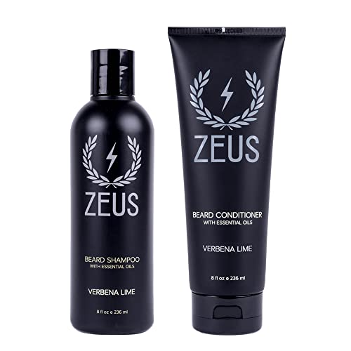ZEUS Set de acondicionador para barba y lavado de barba con