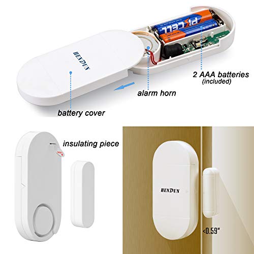 HENDUN Timbre de puerta, alarma de puerta para seguridad del