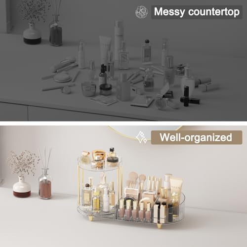 Organizador de maquillaje para tocador, organizadores girato