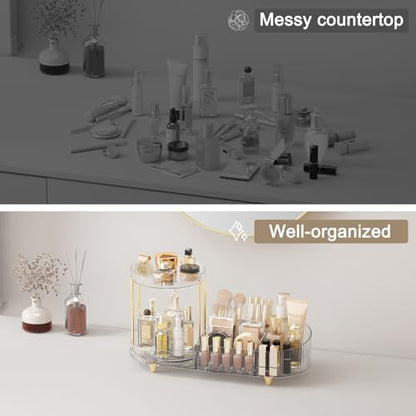 Organizador de maquillaje para tocador, organizadores girato