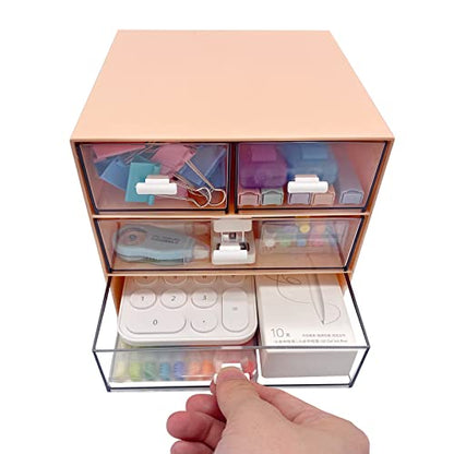 Organizador de maquillaje, organizador de escritorio con 4 c