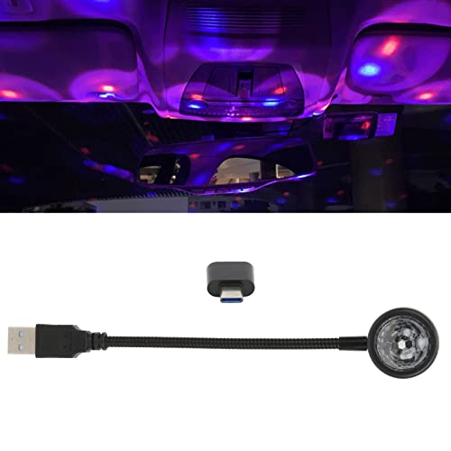 Proyector de coche con luz ambiental, control de voz USB cie