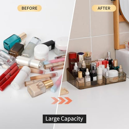 Yesesion Organizador grande de maquillaje de tocador con 9 c