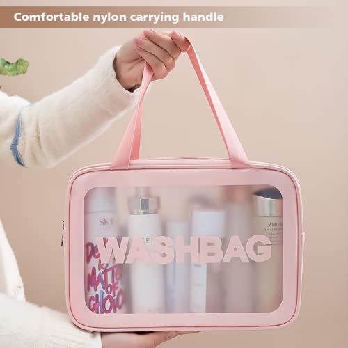 Neceser de viaje para mujeres y hombres, bolsa de ducha tran