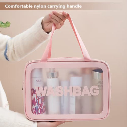 Neceser de viaje para mujeres y hombres, bolsa de ducha tran