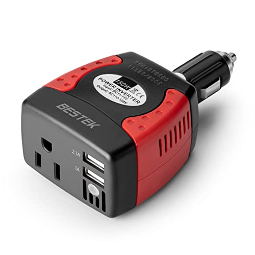 BESTEK Inversor de corriente de 150 W, convertidor de voltaj