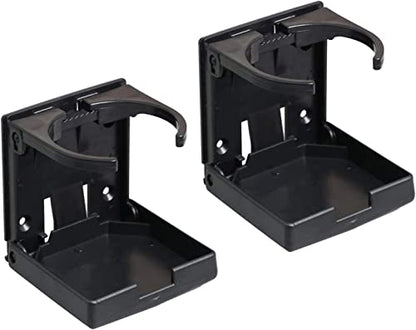 2 soportes plegables ajustables para bebidas con tornillos y