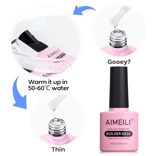 AIMEILI Builder Base - Gel transparente de color transparent