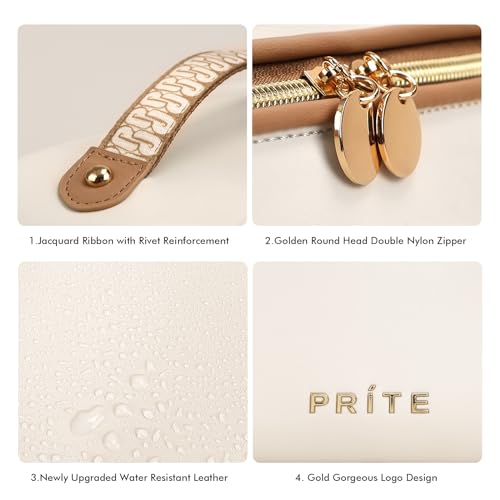 Prite Bolsa de maquillaje de viaje para mujer, bolsa de cosm