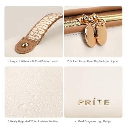Prite Bolsa de maquillaje de viaje para mujer, bolsa de cosm