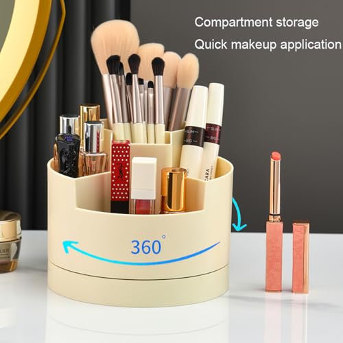 Organizador de maquillaje giratorio de 360° para mostrador,