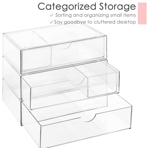 Qtip - Estuche organizador de maquillaje de acrílico de 3 ca
