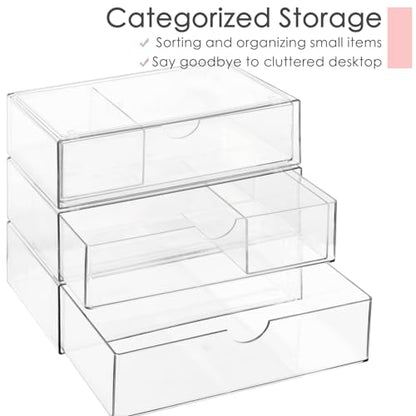 Qtip - Estuche organizador de maquillaje de acrílico de 3 ca