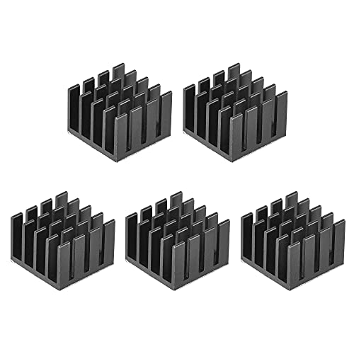 uxcell 0.551x0.551x0.394 in negro termal autoadhesivo alumin
