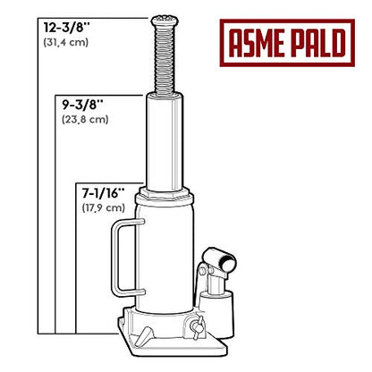 Powerbuilt Gato de botella resistente de 12 toneladas, eleva