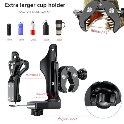Kewig Portavasos antirrobo para motocicleta, tamaño extra gr