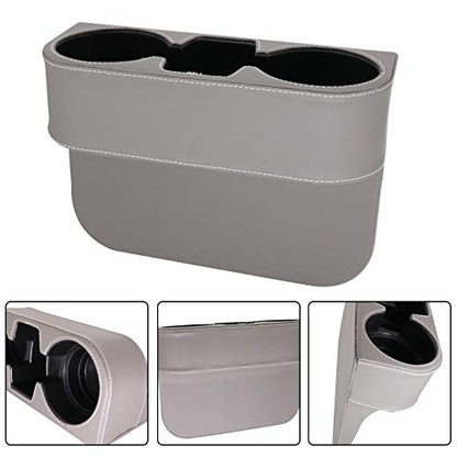 Expansor de portavasos para automóvil con funda de piel sint