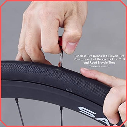 PAX Kit de reparación de neumáticos de bicicleta sin cámara