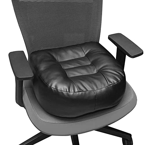 YOUFI Cojín de asiento de cuero extra grueso, perfecto para