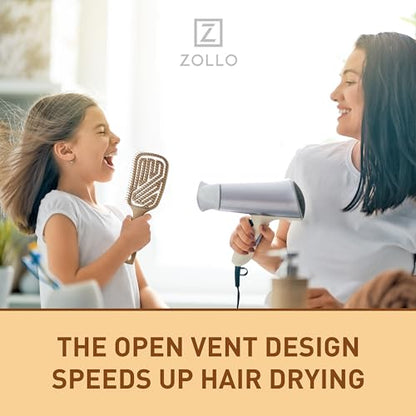 Zollo Cepillo flexible para el cabello, para mujeres, hombre