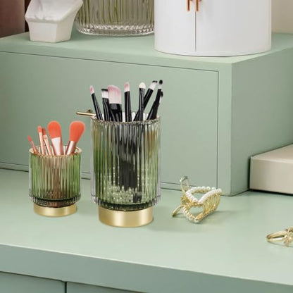 Soporte para brochas de maquillaje de cristal, organizador d