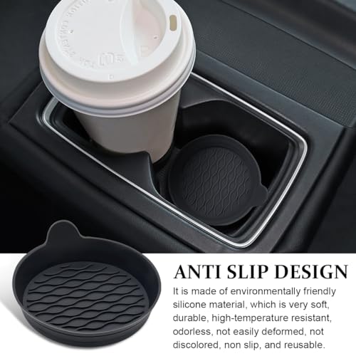 2 posavasos para automóvil, tapetes de silicona antideslizan