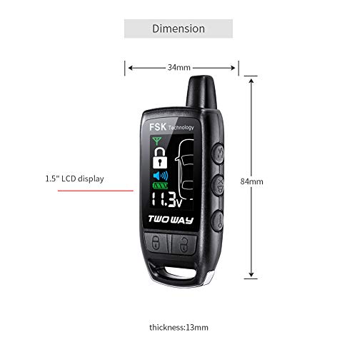 EASYGUARD EC206-B Sistema de alarma de coche de 2 vías con L