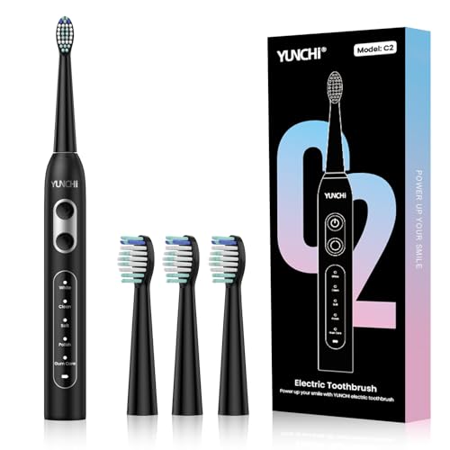 YUNCHI Cepillo de dientes eléctrico sónico para adultos y ni