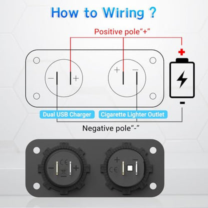 Enchufe para encendedor de cigarrillos, panel divisor de 12