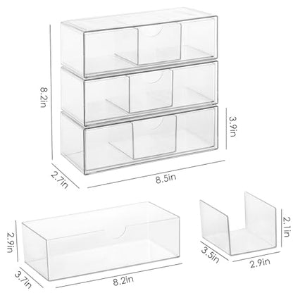 Qtip - Estuche organizador de maquillaje de acrílico de 3 ca