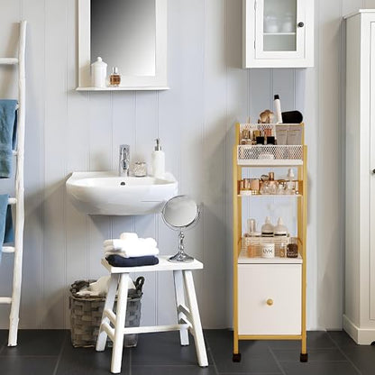 Carrito organizador de maquillaje con cajones, organizadores