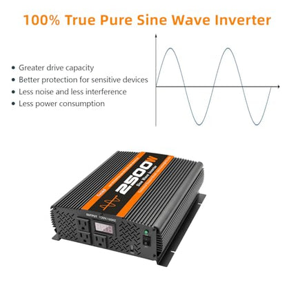 Inversor de onda sinusoidal pura de 2500 W Inversor de corri