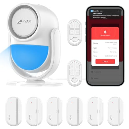 CPVAN Sistema de alarma WiFi para el hogar con sensor de mov