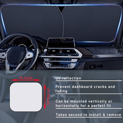 Ziciner 2 parasoles para parabrisas de automóvil, bloqueador