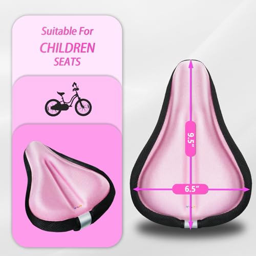 YLG Cojín de asiento de bicicleta para niñas, funda de asien