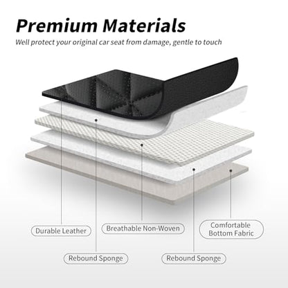Aierxuan Fundas de asiento delantero de automóvil, impermeab