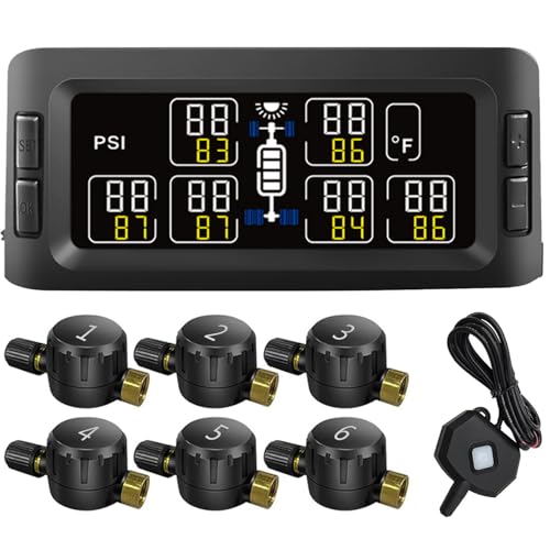 B-Qtech Remolque RV TPMS Sistema solar de monitoreo de presi