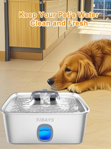 SIBAYS Dog Water Fountain Filter Replacement, 4Gal/15L Pet F